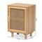 Baxton Studio Maclean Mid-Century Rattan and Natural Brown Finished Wood 1-Door Nightstand 199-12315-ZORO - alternate 6